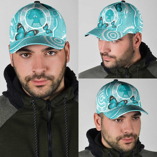 Australia Cervical Cancer Awareness Classic Cap Aboriginal Brave Strong Butterfly - Aussie Hoodie