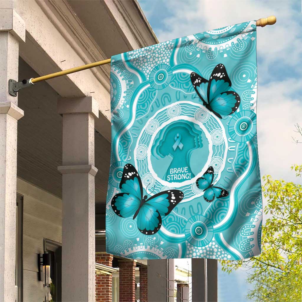 Australia Cervical Cancer Awareness Month Garden Flag Brave Strong Butterfly Aboriginal Art