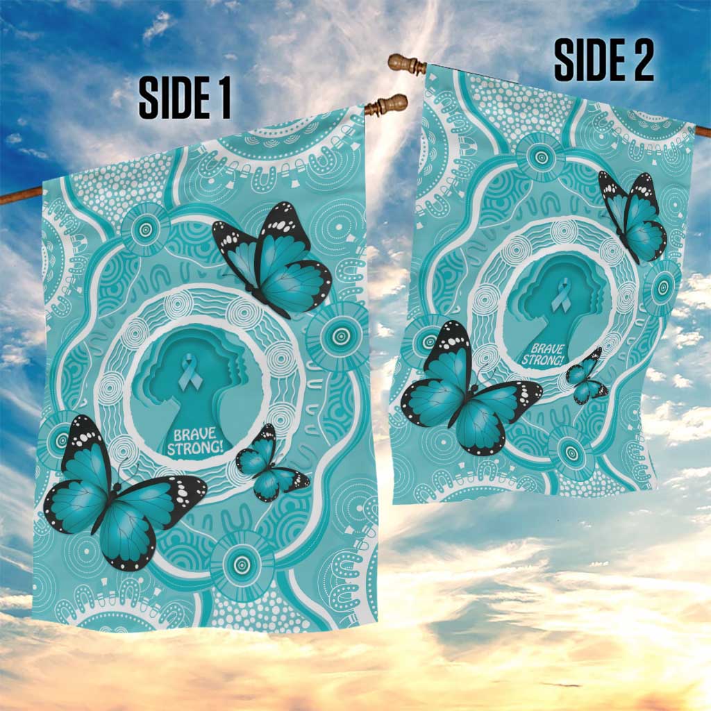 Australia Cervical Cancer Awareness Month Garden Flag Brave Strong Butterfly Aboriginal Art