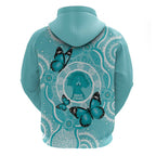 Australia Cervical Cancer Awareness Month Hoodie Brave Strong Butterfly Aboriginal Art