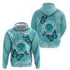 Australia Cervical Cancer Awareness Month Hoodie Brave Strong Butterfly Aboriginal Art