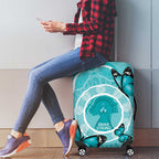 Australia Cervical Cancer Awareness Month Luggage Cover Brave Strong Butterfly Aboriginal Art