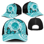 Australia Cervical Cancer Awareness Mesh Trucker Cap Aboriginal Brave Strong Butterfly - Aussie Hoodie