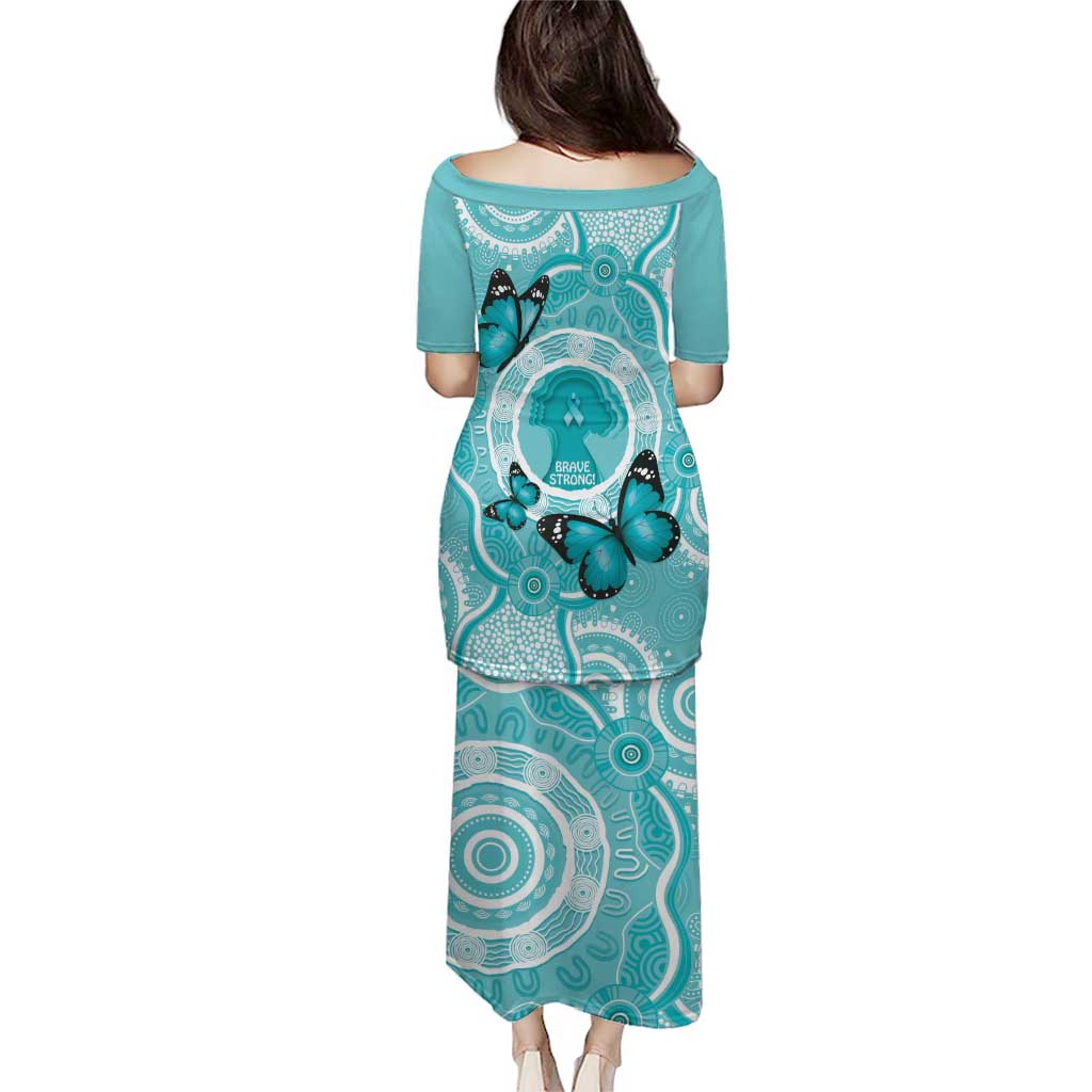 Australia Cervical Cancer Awareness Month Puletasi Brave Strong Butterfly Aboriginal Art