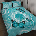 Australia Cervical Cancer Awareness Month Quilt Bed Set Brave Strong Butterfly Aboriginal Art