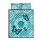 Australia Cervical Cancer Awareness Month Quilt Bed Set Brave Strong Butterfly Aboriginal Art