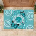 Australia Cervical Cancer Awareness Month Rubber Doormat Brave Strong Butterfly Aboriginal Art