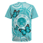 Australia Cervical Cancer Awareness Month Rugby Jersey Brave Strong Butterfly Aboriginal Art