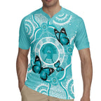 Australia Cervical Cancer Awareness Month Rugby Jersey Brave Strong Butterfly Aboriginal Art