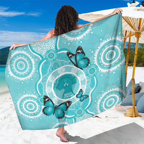 Australia Cervical Cancer Awareness Month Sarong Brave Strong Butterfly Aboriginal Art