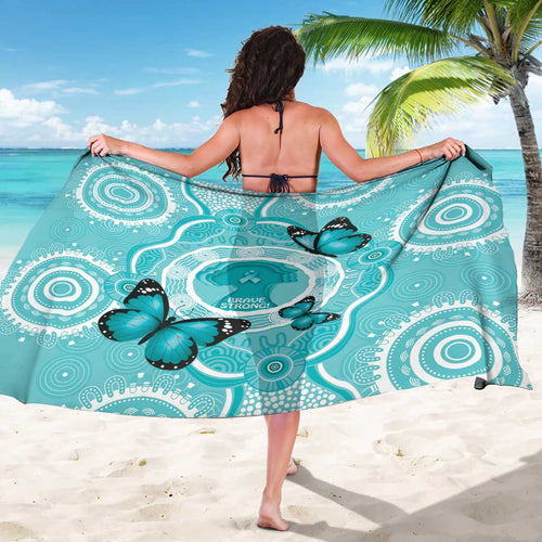 Australia Cervical Cancer Awareness Month Sarong Brave Strong Butterfly Aboriginal Art