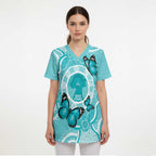 Australia Cervical Cancer Awareness Month Scrub Top Brave Strong Butterfly Aboriginal Art - Aussie Hoodie