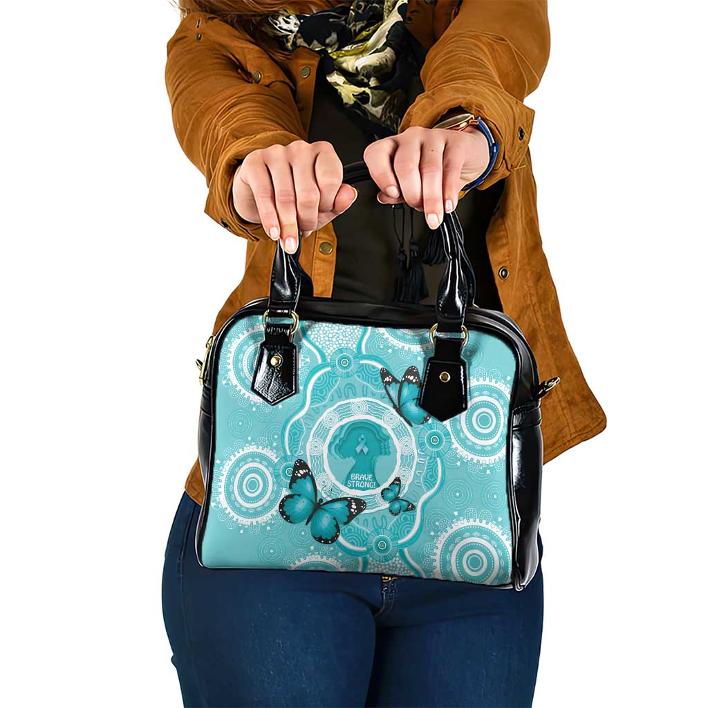 Australia Cervical Cancer Awareness Month Shoulder Handbag Brave Strong Butterfly Aboriginal Art