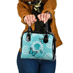 Australia Cervical Cancer Awareness Month Shoulder Handbag Brave Strong Butterfly Aboriginal Art