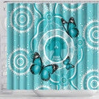 Australia Cervical Cancer Awareness Month Shower Curtain Brave Strong Butterfly Aboriginal Art
