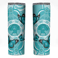 Australia Cervical Cancer Awareness Month Skinny Tumbler Brave Strong Butterfly Aboriginal Art