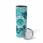 Australia Cervical Cancer Awareness Month Skinny Tumbler Brave Strong Butterfly Aboriginal Art