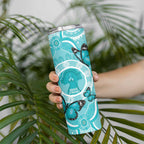 Australia Cervical Cancer Awareness Month Skinny Tumbler Brave Strong Butterfly Aboriginal Art