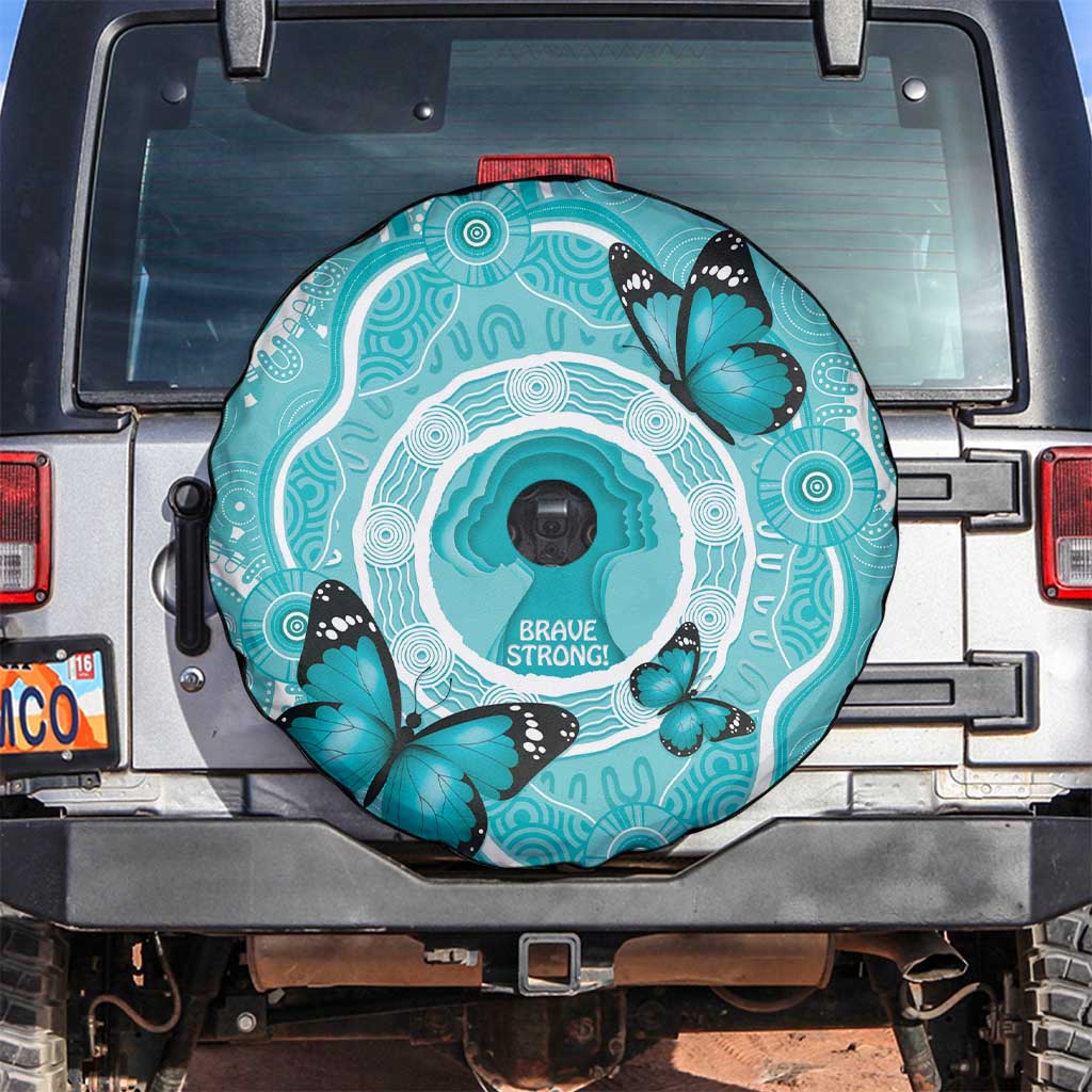 Australia Cervical Cancer Awareness Month Spare Tire Cover Brave Strong Butterfly Aboriginal Art