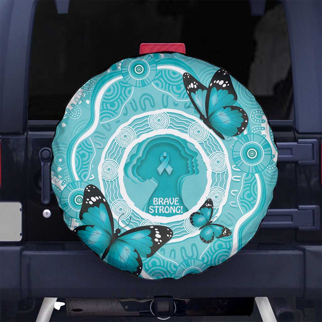 Australia Cervical Cancer Awareness Month Spare Tire Cover Brave Strong Butterfly Aboriginal Art