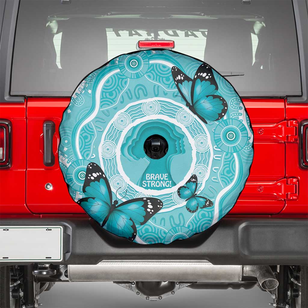 Australia Cervical Cancer Awareness Month Spare Tire Cover Brave Strong Butterfly Aboriginal Art