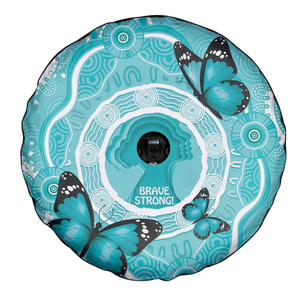 Australia Cervical Cancer Awareness Month Spare Tire Cover Brave Strong Butterfly Aboriginal Art