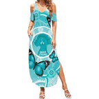 Australia Cervical Cancer Awareness Month Summer Maxi Dress Brave Strong Butterfly Aboriginal Art