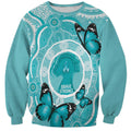 Australia Cervical Cancer Awareness Month Sweatshirt Brave Strong Butterfly Aboriginal Art