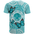 Australia Cervical Cancer Awareness Month T Shirt Brave Strong Butterfly Aboriginal Art