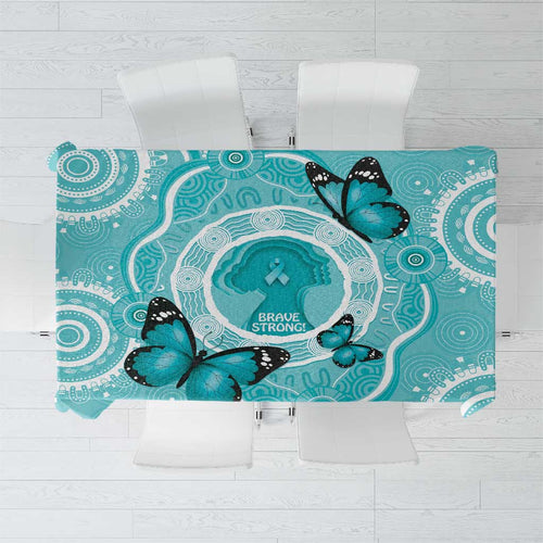 Australia Cervical Cancer Awareness Month Tablecloth Brave Strong Butterfly Aboriginal Art