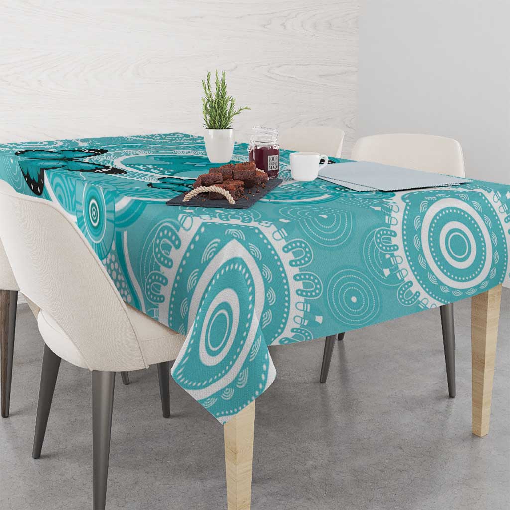 Australia Cervical Cancer Awareness Month Tablecloth Brave Strong Butterfly Aboriginal Art