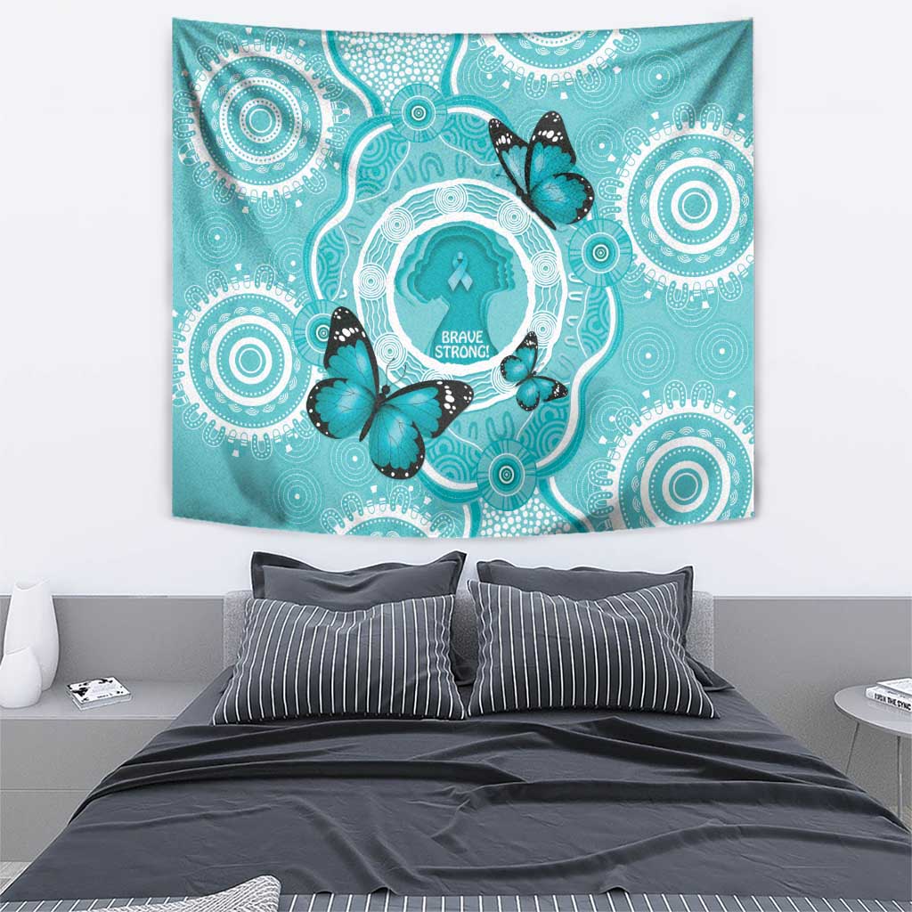 Australia Cervical Cancer Awareness Month Tapestry Brave Strong Butterfly Aboriginal Art