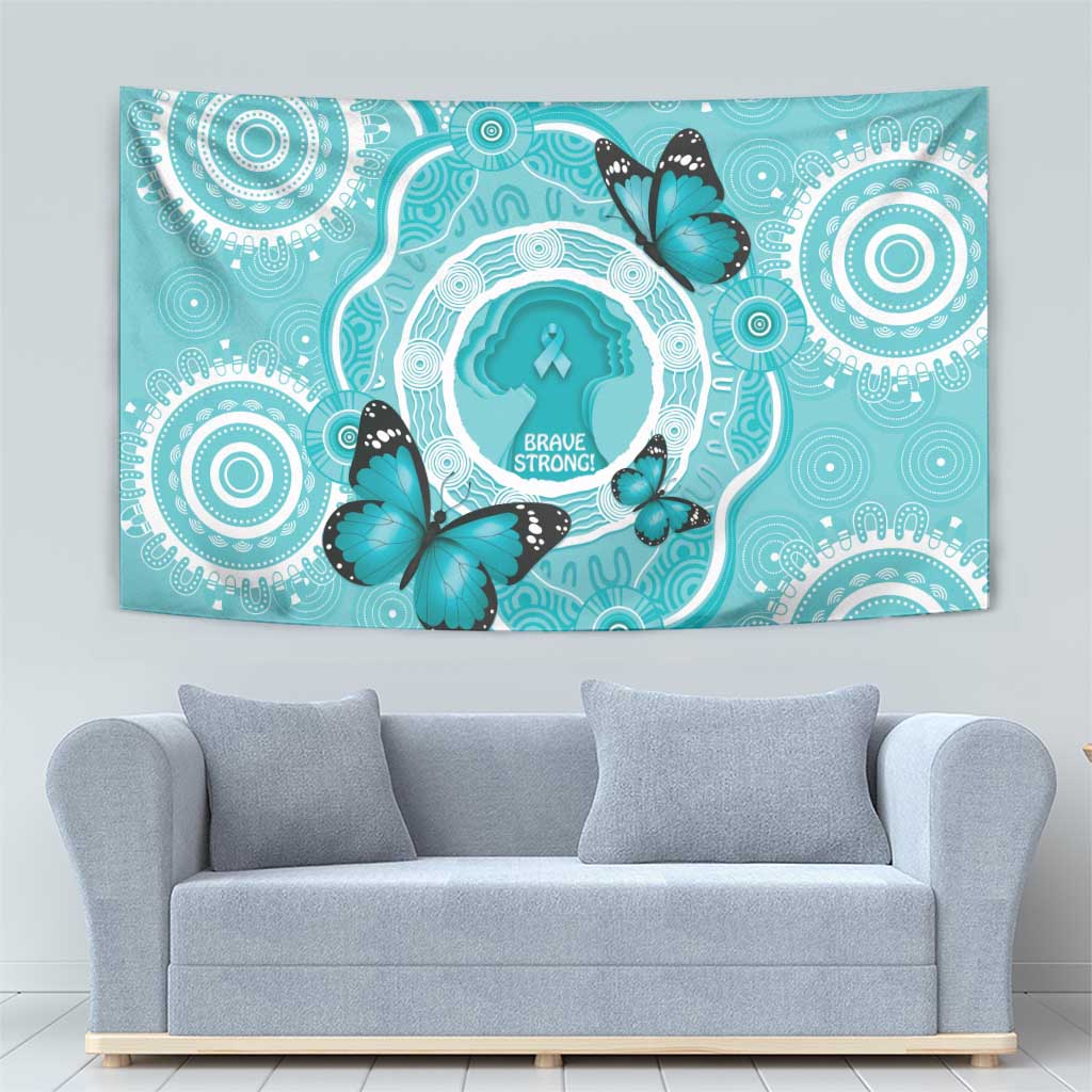 Australia Cervical Cancer Awareness Month Tapestry Brave Strong Butterfly Aboriginal Art