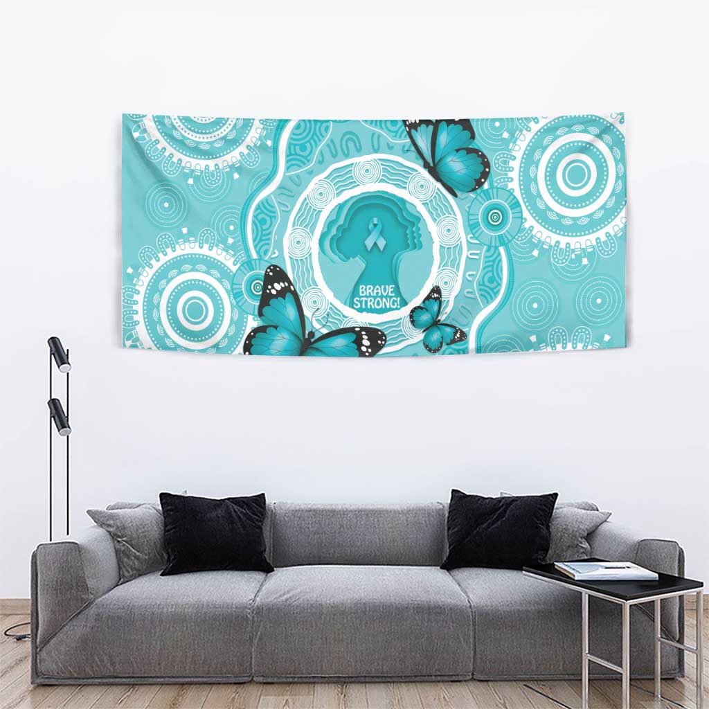 Australia Cervical Cancer Awareness Month Tapestry Brave Strong Butterfly Aboriginal Art