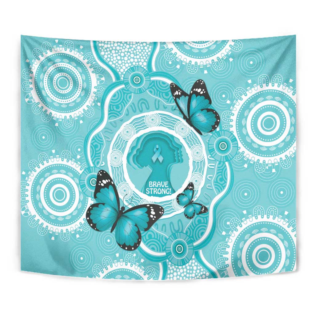 Australia Cervical Cancer Awareness Month Tapestry Brave Strong Butterfly Aboriginal Art