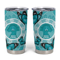 Australia Cervical Cancer Awareness Month Tumbler Cup Brave Strong Butterfly Aboriginal Art