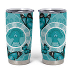 Australia Cervical Cancer Awareness Month Tumbler Cup Brave Strong Butterfly Aboriginal Art