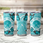 Australia Cervical Cancer Awareness Month Tumbler Cup Brave Strong Butterfly Aboriginal Art