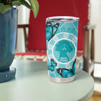 Australia Cervical Cancer Awareness Month Tumbler Cup Brave Strong Butterfly Aboriginal Art