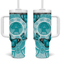 Australia Cervical Cancer Awareness Month Tumbler With Handle Brave Strong Butterfly Aboriginal Art