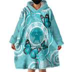 Australia Cervical Cancer Awareness Month Wearable Blanket Hoodie Brave Strong Butterfly Aboriginal Art