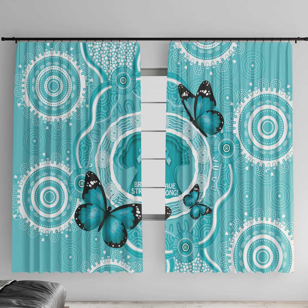 Australia Cervical Cancer Awareness Month Window Curtain Brave Strong Butterfly Aboriginal Art
