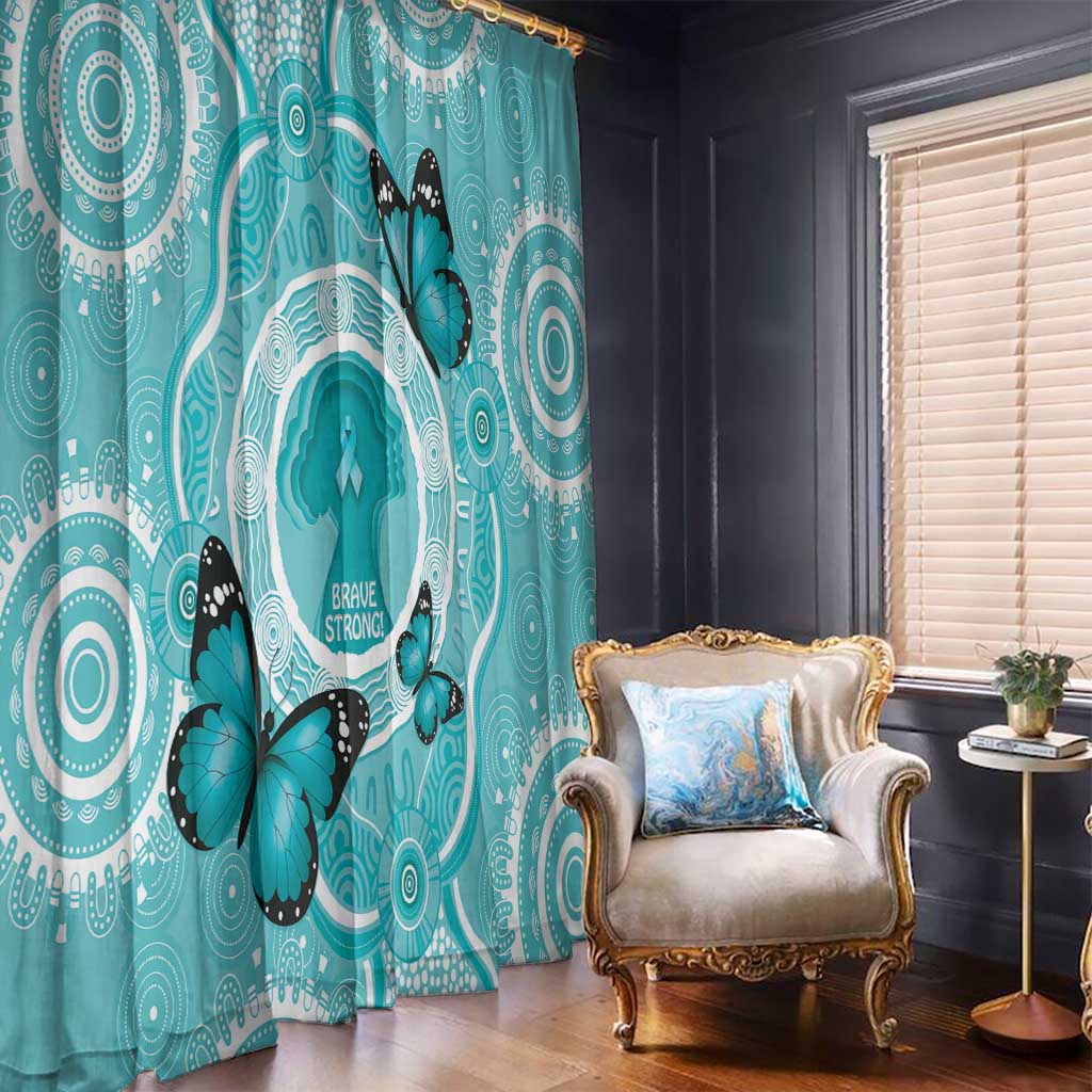 Australia Cervical Cancer Awareness Month Window Curtain Brave Strong Butterfly Aboriginal Art