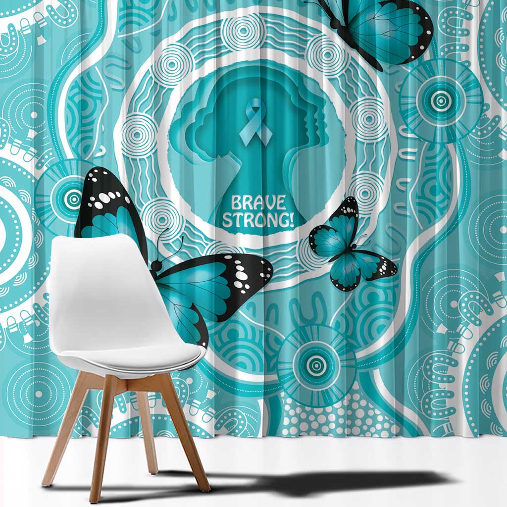 Australia Cervical Cancer Awareness Month Window Curtain Brave Strong Butterfly Aboriginal Art
