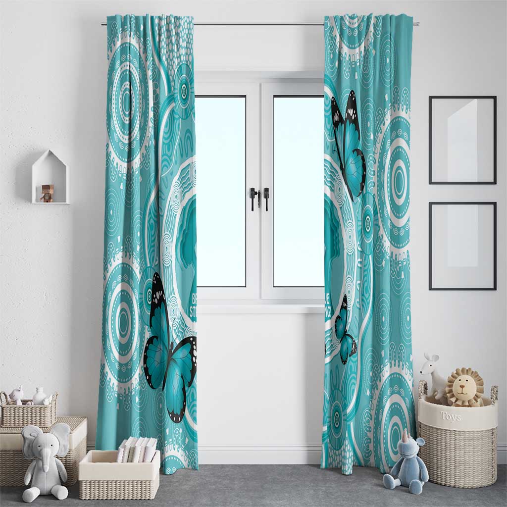 Australia Cervical Cancer Awareness Month Window Curtain Brave Strong Butterfly Aboriginal Art