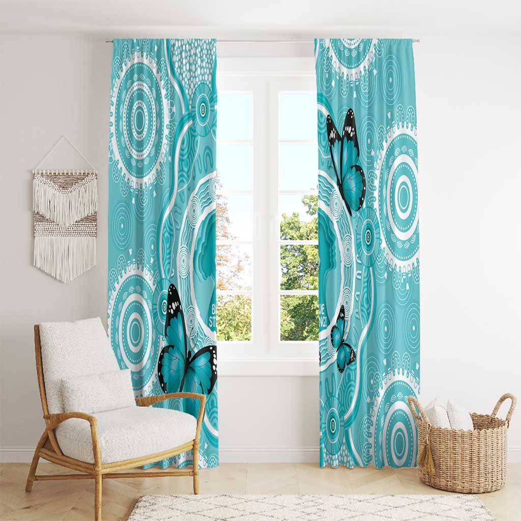 Australia Cervical Cancer Awareness Month Window Curtain Brave Strong Butterfly Aboriginal Art