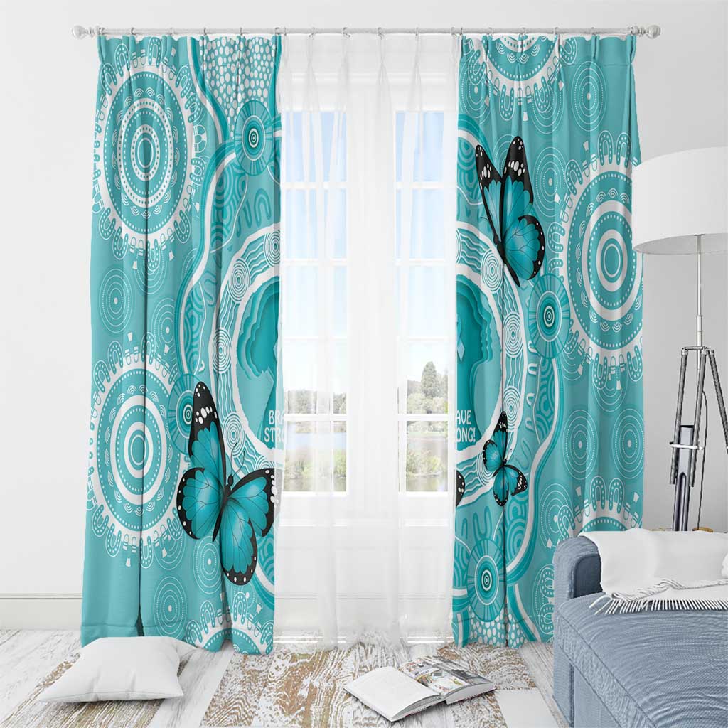 Australia Cervical Cancer Awareness Month Window Curtain Brave Strong Butterfly Aboriginal Art