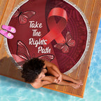 Australia AIDS Awareness Month Beach Blanket Take The Rights Path Aboriginal Art