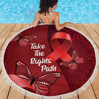 Australia AIDS Awareness Month Beach Blanket Take The Rights Path Aboriginal Art