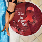 Australia AIDS Awareness Month Beach Blanket Take The Rights Path Aboriginal Art